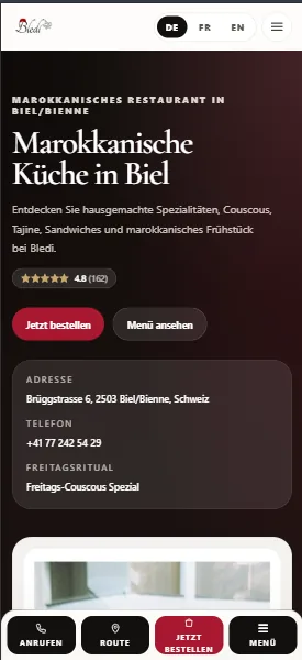 bledi-bienne.ch auf einem Handy